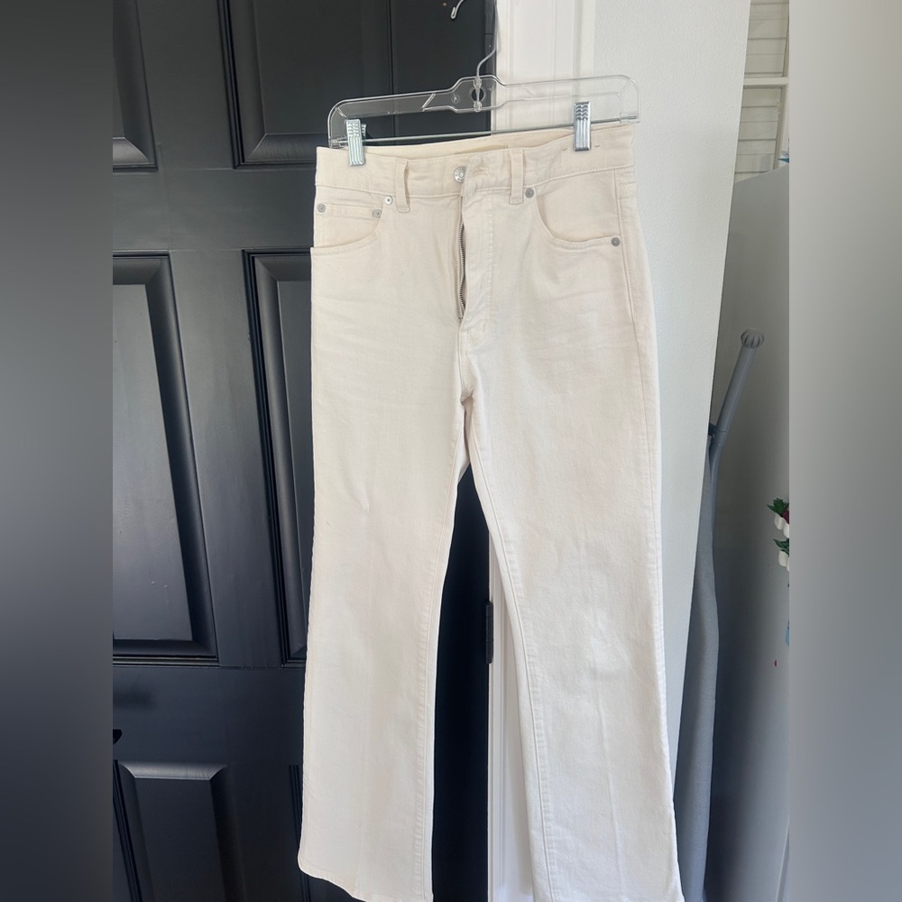 Madewell Cream Relaxed Bootcut Jeans